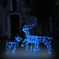 Outdoor 299 LED Lit Reindeer Family 3pc Set, Ocean Blue, Steel