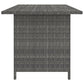 Outdoor Dining Table 43’’ Rectangular Top Dark Gray Poly Rattan BM325773