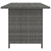 Outdoor Dining Table 43’’ Rectangular Top Dark Gray Poly Rattan BM325773