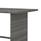 Outdoor Dining Table 43’’ Rectangular Top Dark Gray Poly Rattan BM325773