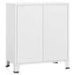 Nova Accent Cabinet 37’’ Tall 4 Drawers Modern White Metal Frame BM325780