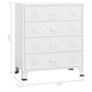 Nova Accent Cabinet 37’’ Tall 4 Drawers Modern White Metal Frame BM325780