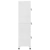 Nova Tall Locker Cabinet 71’’ 3 Compartments White Steel Metal BM325781