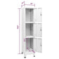 Nova Tall Locker Cabinet 71’’ 3 Compartments White Steel Metal BM325781