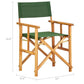 Folding Director’s Chairs Set of 2 X Shape Base Acacia Wood Green BM325783