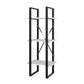 Zoe Standing Bookshelf 41’’ Tall 3 Shelves Black and White Wood BM325784