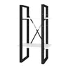 Zoe Standing Bookshelf 28’’ Tall 2 Shelves Black and White Wood BM325785