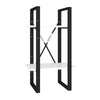 Zoe Standing Bookshelf, 28" Tall, 2 Shelves, Black and White Wood