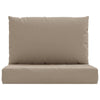 2pc Back and Seat Cushions for Sofa Chair, Taupe Oxford Outdoor Fabric