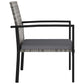 Outdoor Dining Side Chair Set of 2 Gray Poly Rattan Black Steel BM325806