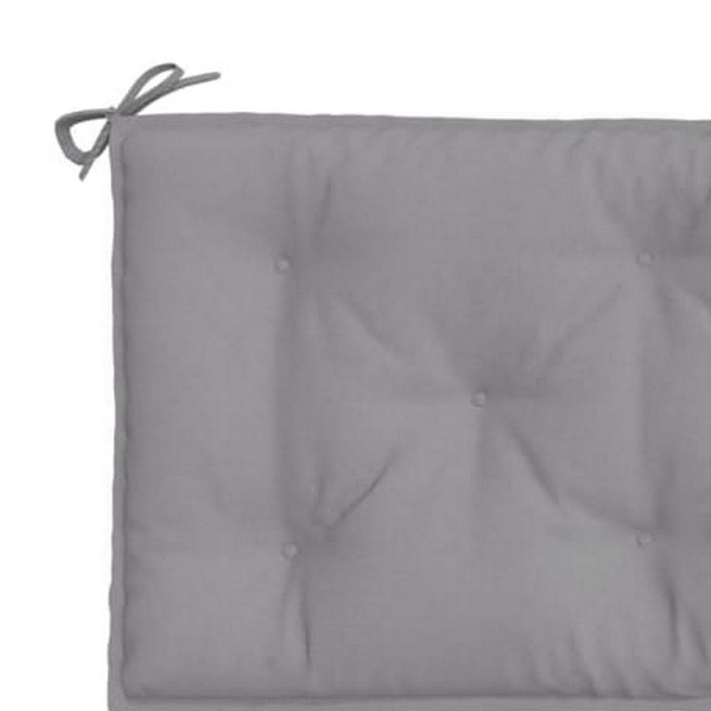 Claire Outdoor Cushion for Bench Tufted Gray Oxford Fabric 47’’ BM326237