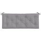 Claire Outdoor Cushion for Bench, Tufted Gray Oxford Fabric, 47"