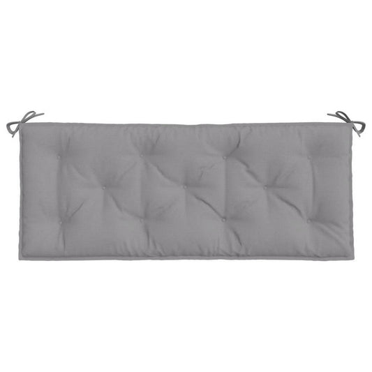 Claire Outdoor Cushion for Bench, Tufted Gray Oxford Fabric, 47"