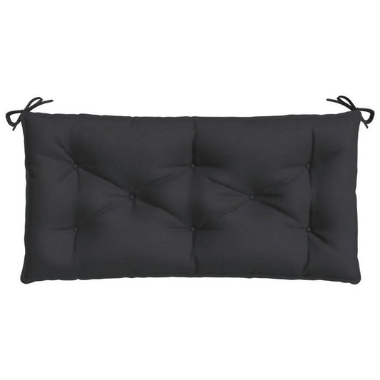 Claire Outdoor Cushion for Bench, Tufted Black Oxford Fabric, 39"