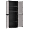 Kion Outdoor Storage Cabinet w 2 Doors Shelves 26’’ Gray Black BM326248