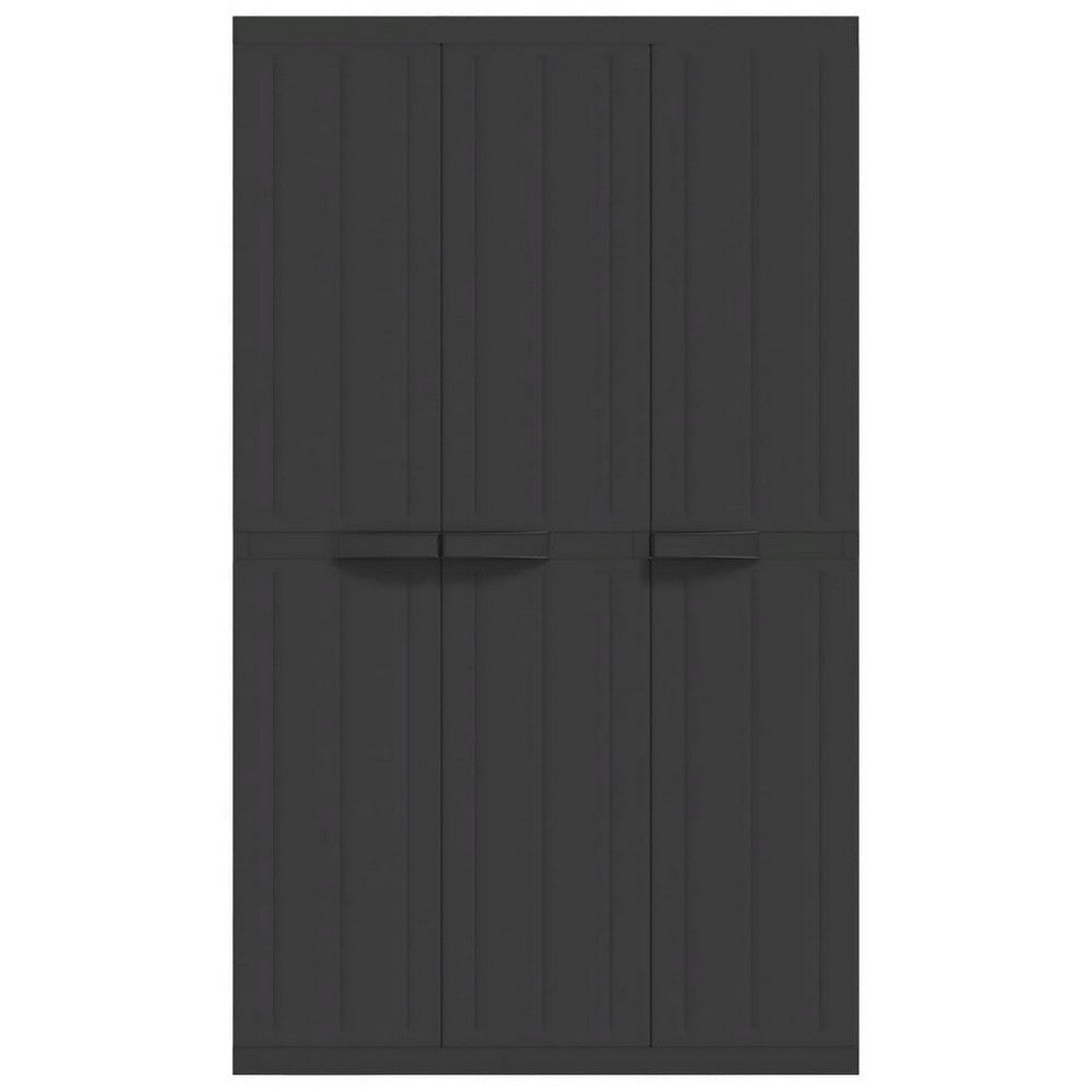 Kion Outdoor Storage Cabinet w 2 Doors Shelves 38’’ Classic Black BM326249