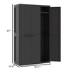 Kion Outdoor Storage Cabinet w 2 Doors Shelves 38’’ Classic Black BM326249