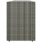 Outdoor Storage Cabinet 78’’ Gray Poly Rattan and Brown Solid Wood BM326255