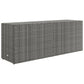 Outdoor Storage Cabinet 78’’ Gray Poly Rattan and Brown Solid Wood BM326255