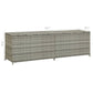 Outdoor Storage Cabinet 79’’ Light Gray Poly Rattan and Metal Frame BM326256