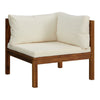 Luna 2pc Modular Outdoor Sofa Cream 27’’ Slatted Solid Acacia Wood BM326258