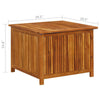 Misty Outdoor Storage Box 30’’ Square Natural Brown Solid Acacia Wood BM326261