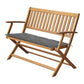 Jenny Outdoor Bench Gray Cushioned Seat X Legs 47’’ Acacia Wood BM326262