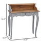 Accent Writing Desk 36’’ Vintage Style Gray Reclaimed Solid Wood BM326264