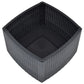 Outdoor Side End Table 21’’ Square Rattan Design Anthracite Gray BM326269