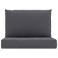 Outdoor Pallet Cushion Set of 2, Square, Dark Gray Oxford Fabric