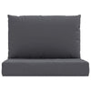 Outdoor Pallet Cushion Set of 2, Square, Dark Gray Oxford Fabric