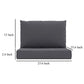 Outdoor Pallet Cushion Set of 2 Square Dark Gray Oxford Fabric BM326270