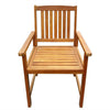 Dusk Outdoor Accent Set of 2 Slatted Natural Brown Acacia Wood BM326272