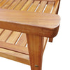 Dusk Outdoor Accent Set of 2 Slatted Natural Brown Acacia Wood BM326272