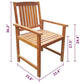 Dusk Outdoor Accent Set of 2 Slatted Natural Brown Acacia Wood BM326272