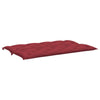 Claire 2pc Outdoor Cushion for Bench, Tufted Wine Red Oxford Fabric