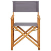 Outdoor Folding Directors Accent Set of 2 Gray Acacia Wood BM326287