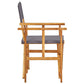 Outdoor Folding Directors Accent Set of 2 Gray Acacia Wood BM326287