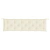 Claire Garden Cushion for Bench, Tufted Ivory White Oxford Fabric