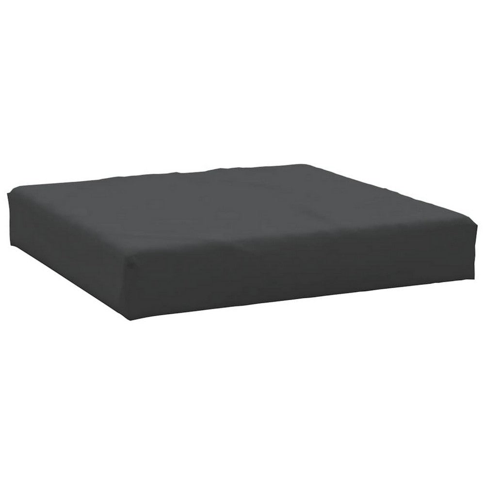 Paom 3pc Outdoor Pallet Cushion Set Plush Patio Black Oxford Fabric BM326294