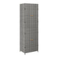 Outdoor Garden 71" Tall Storage Cabinet, 2 Doors, Gray Rattan, Wood