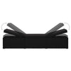 Outdoor Chaise Sun Lounger with Cushion 77’’ Black Poly Rattan Frame BM326318