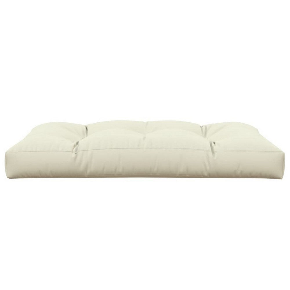 Moni Outdoor Cushion for Bench Plush Tufted Ivory Oxford Fabric BM326319