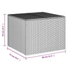 Outdoor Garden Storage Box Removable Bag Brown Poly Rattan Woven BM326340