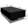 Coffee Table Rectangular Platform 34’’ Modern High Gloss Black Frame BM326346