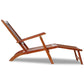 Suvi Outdoor Chaise Lounge Chair Adjustable Reclining Footrest Wood BM326356