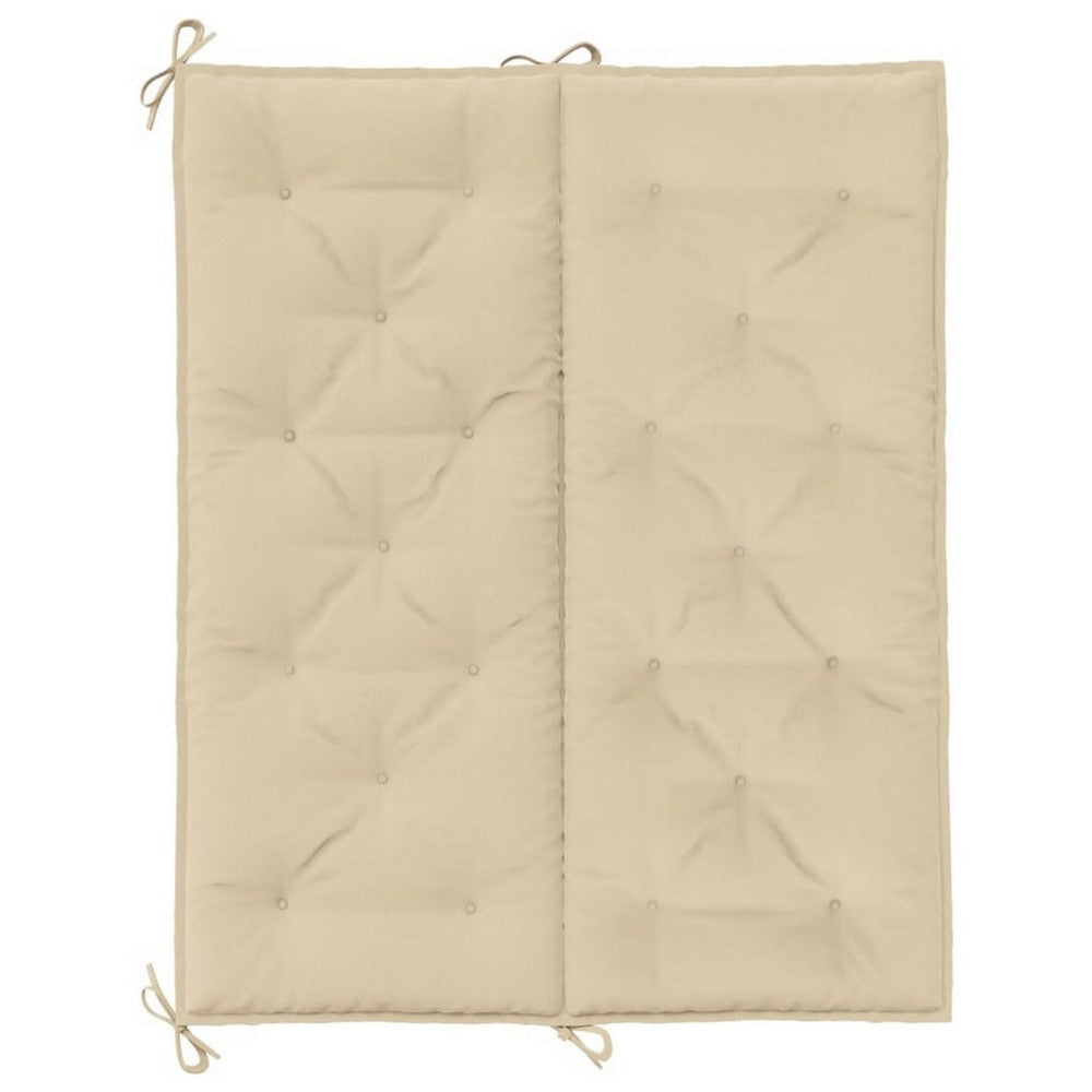 Claire Outdoor Cushion for Bench 47’’ Beige Tufted Oxford Fabric BM326358