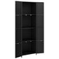 Elix Outdoor Storage Cabinet with 4 Compartment 71’’ Black Rattan BM326362