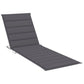 Kaye Outdoor Sun Lounger 79’’ Acacia Wood Frame Dark Gray Polyester BM326364