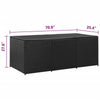 Outdoor Storage Box with Gas Lift 71’’ Rectangular Black Rattan BM326371